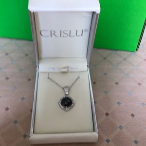 CRISLU sterling Platinum necklace